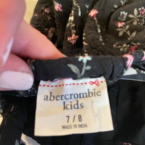 ABERCROMBIE & Fitch Black Floral Summer Dress 7/8 NWT - Picture 5 of 8